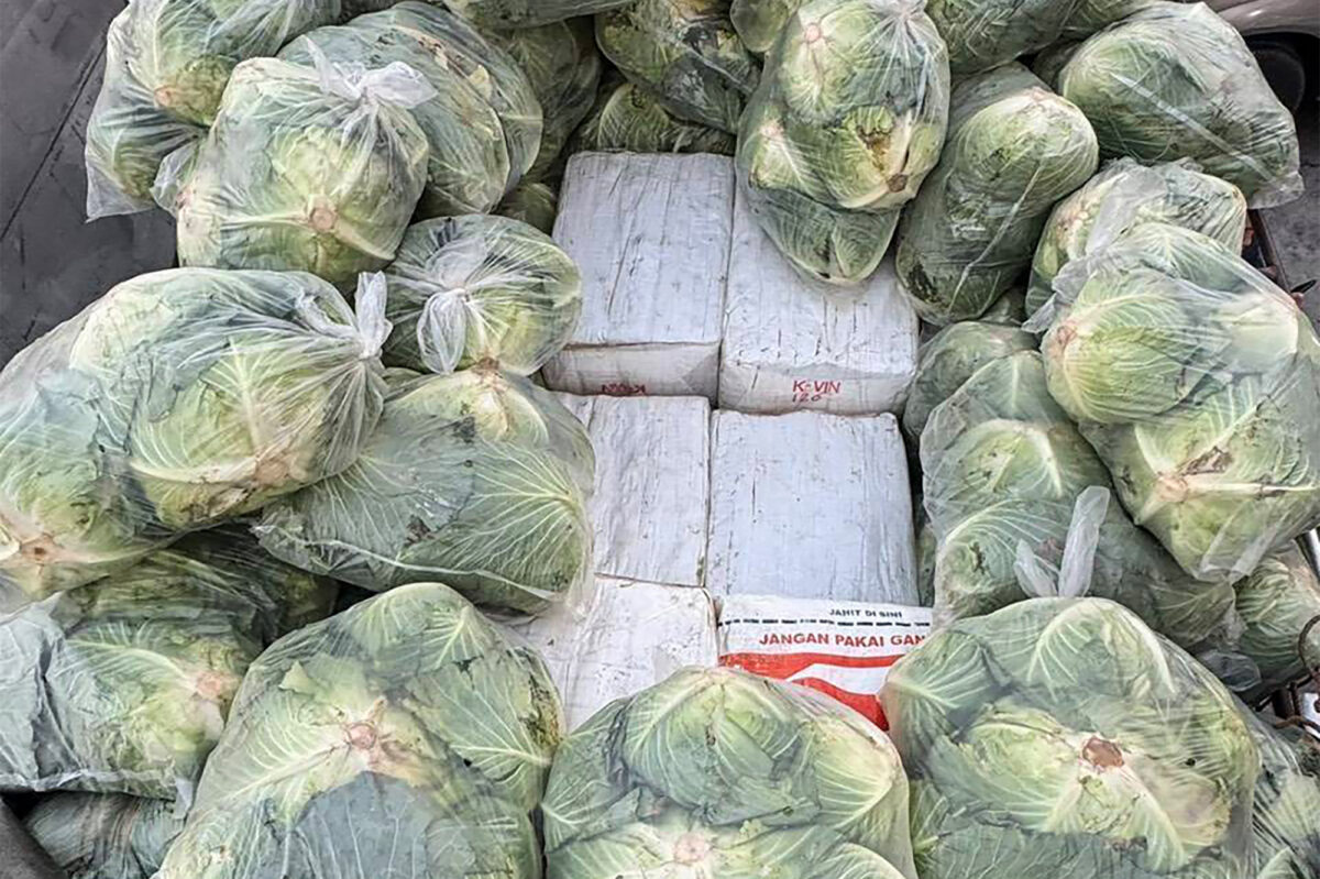Thai police seize 1.6 tonnes of drugs hidden under cabbages (Photos)