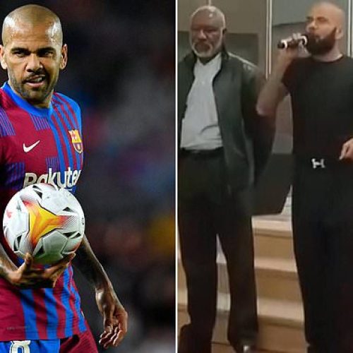 Former Barcelona star, Dani Alves becomes a church preacher seven months after his conviction for r@pe was overturned on appeal (Video)