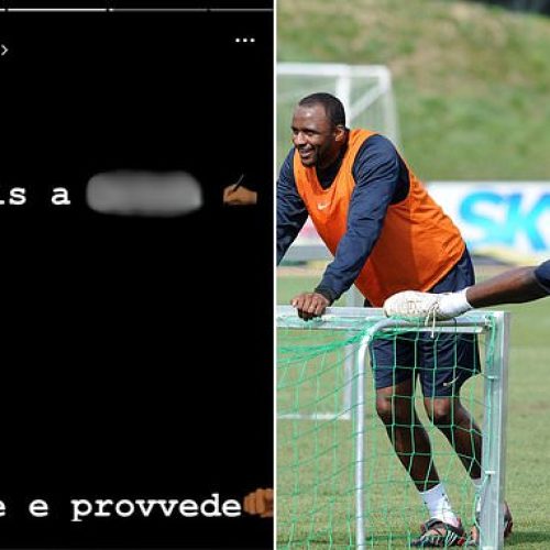 Former Manchester City striker, Mario Balotelli celebrates sacking of former boss Patrick Vieira with savage dig