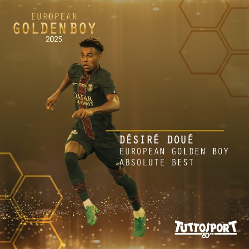 French forward Désiré Doué crowned 2025 Golden Boy