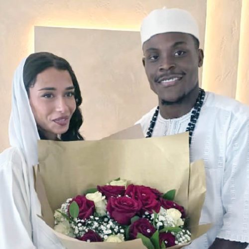 Super Eagles star, Fisayo Dele-Bashiru marries moroccan partner Nana Bensouna in Manchester