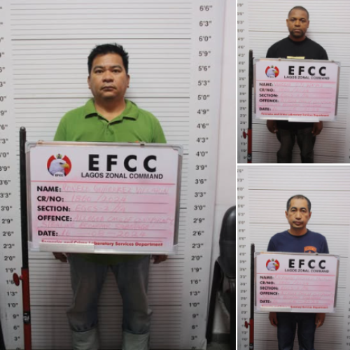 EFCC arraigns three foreigners over alleged N12b oil theft in Lagos
