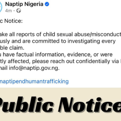 NAPTIP launches investigation into alleged cases of sexu@l ass@ult in daycare centers hours after a X user made wide claims about his time at singer Simi’s mother’s daycare