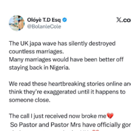 The UK japa wave has silently destroyed countless marriages – Nigerian lawyer saysThe UK japa wave has silently destroyed countless marriages – Nigerian lawyer says