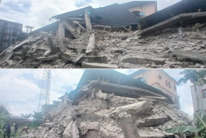 Many feared trapped as three-storey building collapses in Anambra
